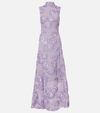 Floral embroidered mesh maxi dress | Rotate