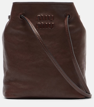 Mini leather crossbody bag | Miu Miu