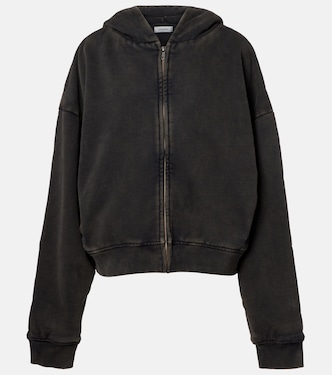 Thermal cotton fleece zip-up hoodie  | Entire Studios