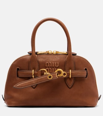Adventure leather tote bag | Miu Miu