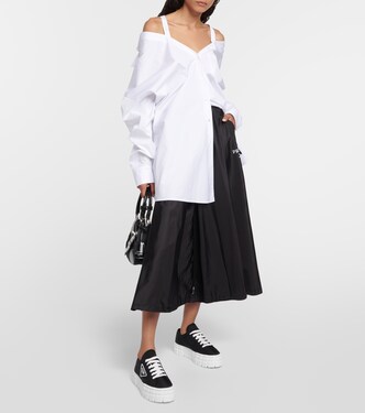 Sneakers Wheel in gabardine con platform | Prada
