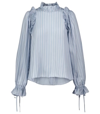 Striped ruffled blouse | Noir Kei Ninomiya