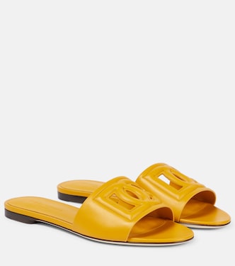 Sandali in pelle con logo | Dolce&Gabbana