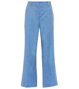 Linen-blend high-rise flared pants | Joseph