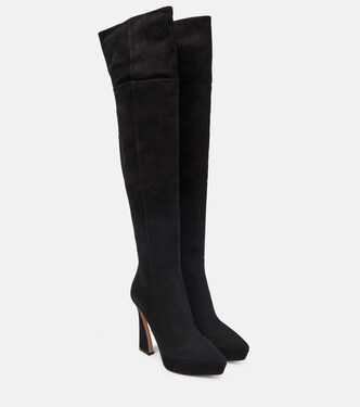 Vertigo suede over-the-knee boots | Gianvito Rossi