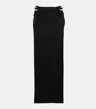 Jupe longue Pocket Column en satin | Dion Lee