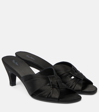 Mules Soft Knot 65 en satin | The Row
