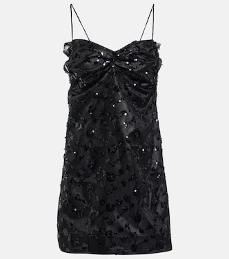 Sequined lace minidress | Ganni
