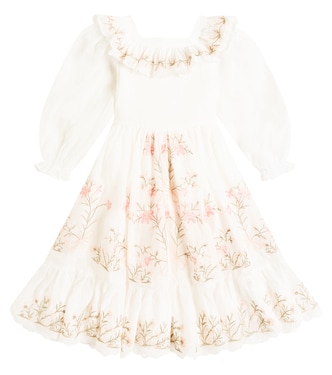 Embroidered linen dress | Petite Amalie  
