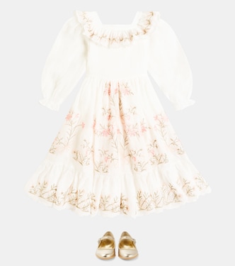 Besticktes Kleid aus Leinen | Petite Amalie  