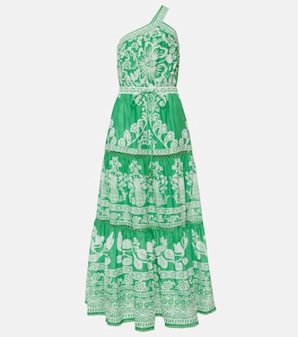 Vestido largo Sweet Garden Green de algodón | Farm Rio