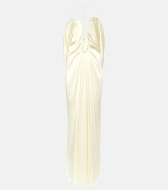 Robe longue en satin | Victoria Beckham