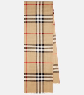 Sciarpa Burberry Check in lana e seta | Burberry