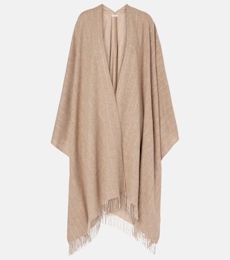 Striped silk, wool, and cashmere shawl | Brunello Cucinelli