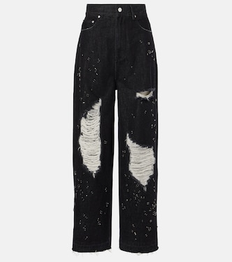 Verzierte Wide-Leg Jeans | Xu Zhi
