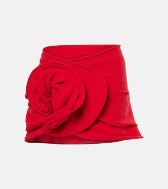 Floral-appliqué wool-blend miniskirt | Magda Butrym