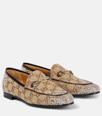 Jordaan GG Canvas embellished loafers | Gucci