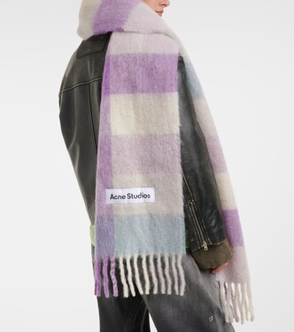 Sciarpa Vally in misto lana a quadri | Acne Studios