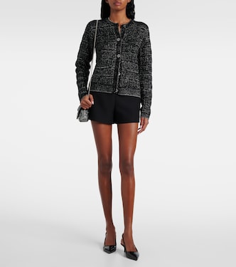 Checked wool-blend lamé cardigan | Gucci