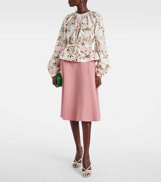 Blusa in cotone con stampa floreale | Giambattista Valli