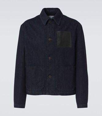 Jeansjacke mit Leder | Loewe