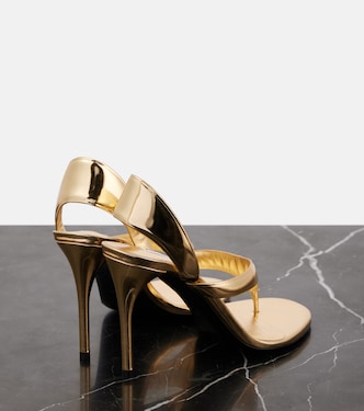 Sandales 90 en cuir métallisé | Alaïa