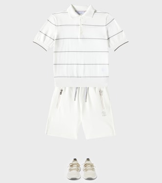 Pantalones cortos deportivos de jersey | Brunello Cucinelli Kids