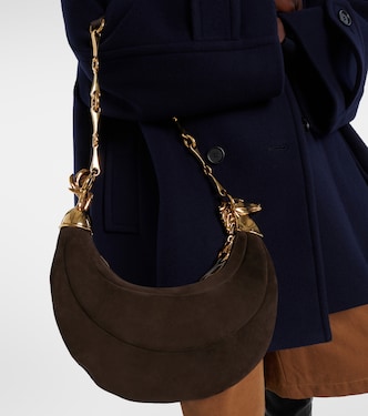 Borsa a spalla Chain Horse Small in suede | Chloé