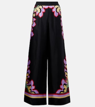 Printed silk palazzo pants | La DoubleJ