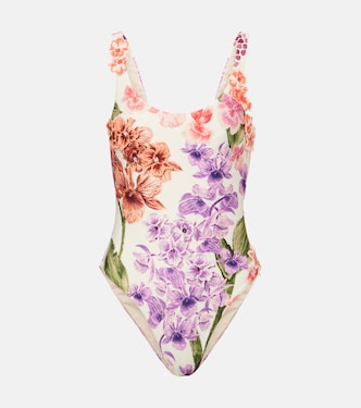 Floral-appliqué swimsuit  | Agua by Agua Bendita