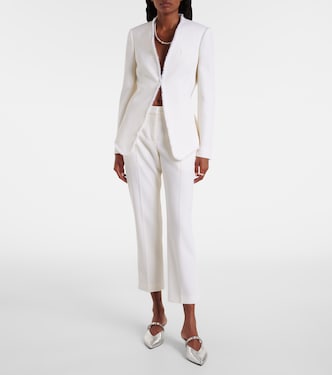 Cropped wool gabardine flared pants | McQueen