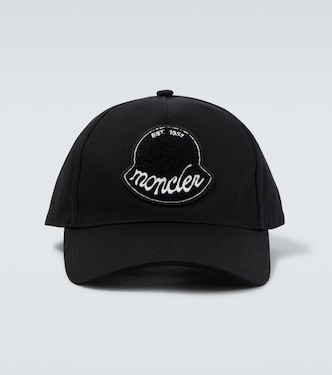 Cappello da baseball in gabardine di cotone con logo | Moncler