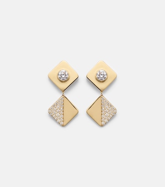 18kt gold earrings with diamonds | Ileana Makri