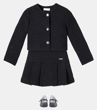 Sequined bouclé jacket | Monnalisa
