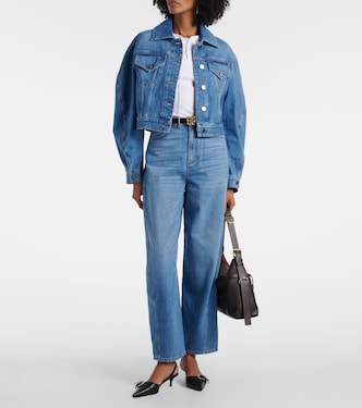 جينز بأرجل واسعة وخصر عالي Cocoon  | Givenchy