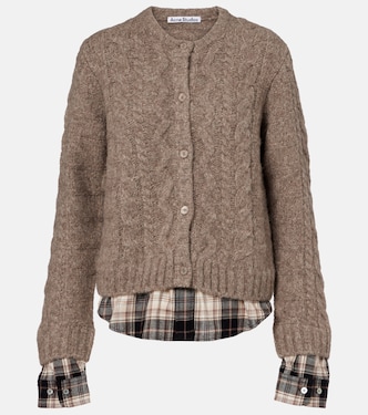 Kunch layered alpaca and yak-blend cardigan | Acne Studios