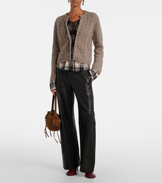 Kunch layered alpaca and yak-blend cardigan | Acne Studios