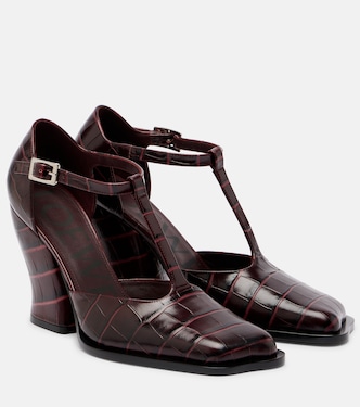 Onda 90 croc-effect leather pumps | Loewe