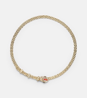 Collier Python en or 9 ct et diamants | Yvonne Léon