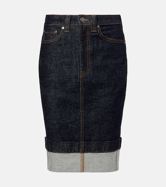 Kendra denim midi skirt | Khaite