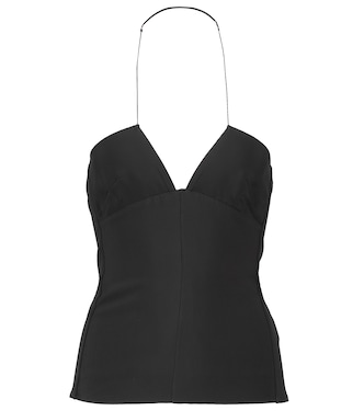 Crêpe halterneck top | Nensi Dojaka
