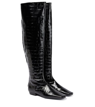 Botas mosqueteras de piel grabadas | Toteme