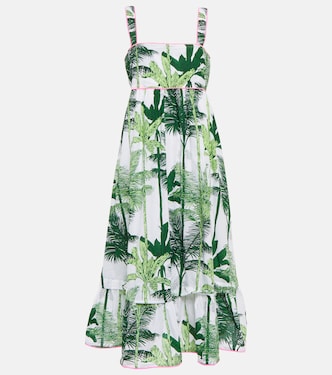 Printed cotton midi dress | Juliet Dunn