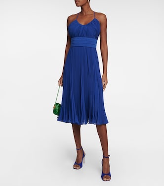 Clarino pleated georgette midi dress | Max Mara