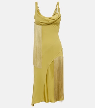 Vestido corto de crepé y satén | Victoria Beckham