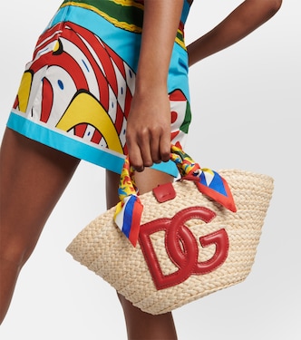 Bolso cesta Kendra Small Carretto de paja | Dolce&Gabbana