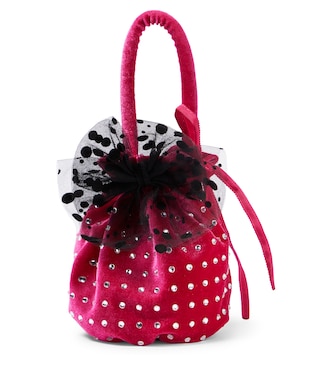 Sac seau en velours à ornements | Monnalisa