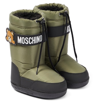 Schneestiefel mit Faux Shearling | Moschino Kids