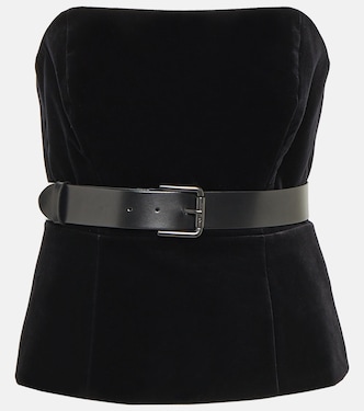 Bustier Giubba in velluto con cintura in pelle | Max Mara