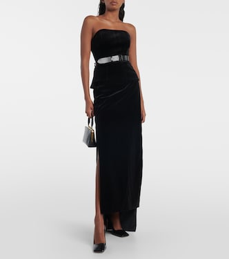 Bustier Giubba in velluto con cintura in pelle | Max Mara